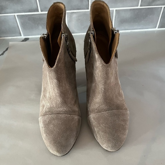 Rag & Bone Margot Suede Ankle Boots Beige Womens size Euro 38 US 7.5 Western - Picture 3 of 12